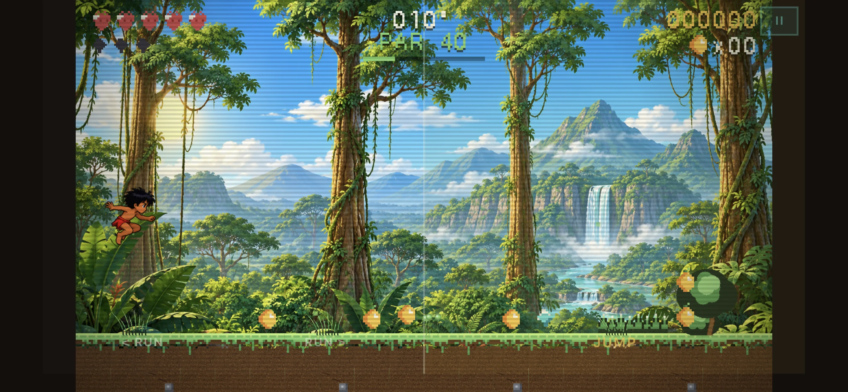 Kijana running through the jungle